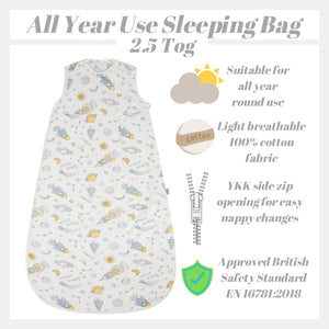 Snoozebag Toddler Sleeping Bag Cosmic Space Dreams 3-6 Years - 2.5 Tog