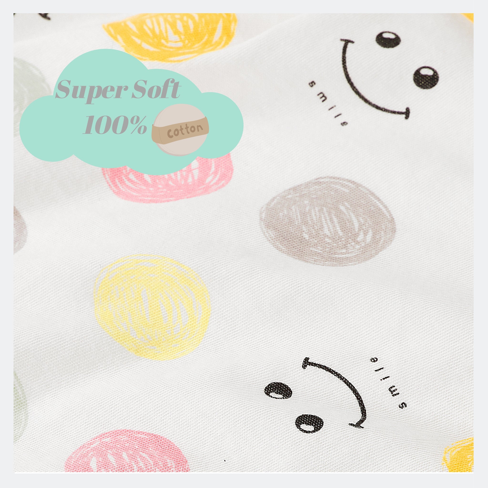 Snoozebag Toddler Sleeping Bag Smiles & Swirls 3-6 Years - 2.5 Tog