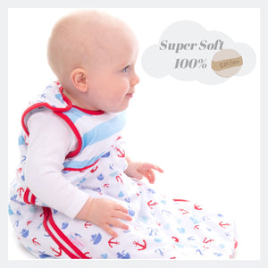 Snoozebag Baby Sleeping Bag Boats & Anchors 18-36 Months - 2.5 Tog