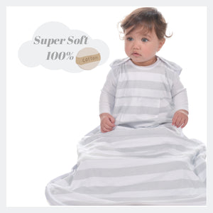 Snoozebag Baby Sleeping Bag Grey Stripe 6-18 Months - 2.5 Tog
