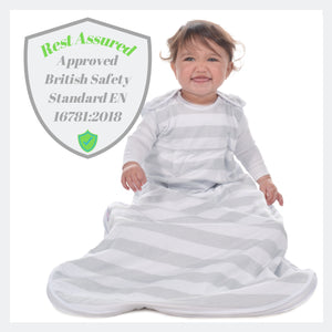 Snoozebag Baby Sleeping Bag Grey Stripe 6-18 Months - 2.5 Tog