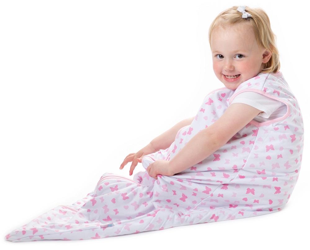 Snoozebag Baby Sleep Bag Butterflies & Hearts 6-18 Months Front Zip 2020 Version 2.5 Tog
