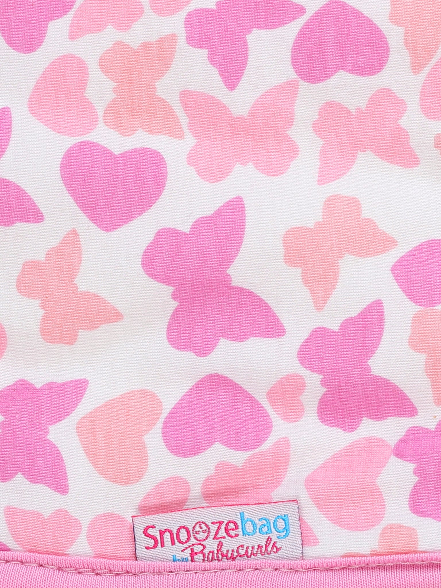 Snoozebag Baby Sleeping Bag Butterflies & Hearts 0-6 Months - 2.5 Tog