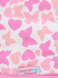 Snoozebag Baby Sleeping Bag Butterflies & Hearts 0-6 Months - 2.5 Tog