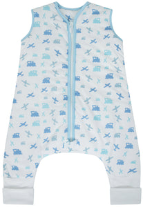 Snoozebag With Feet - Baby Sleeping Bag With Non Slip Feet 18-24 Months 2.5 Tog - Planes & Trains
