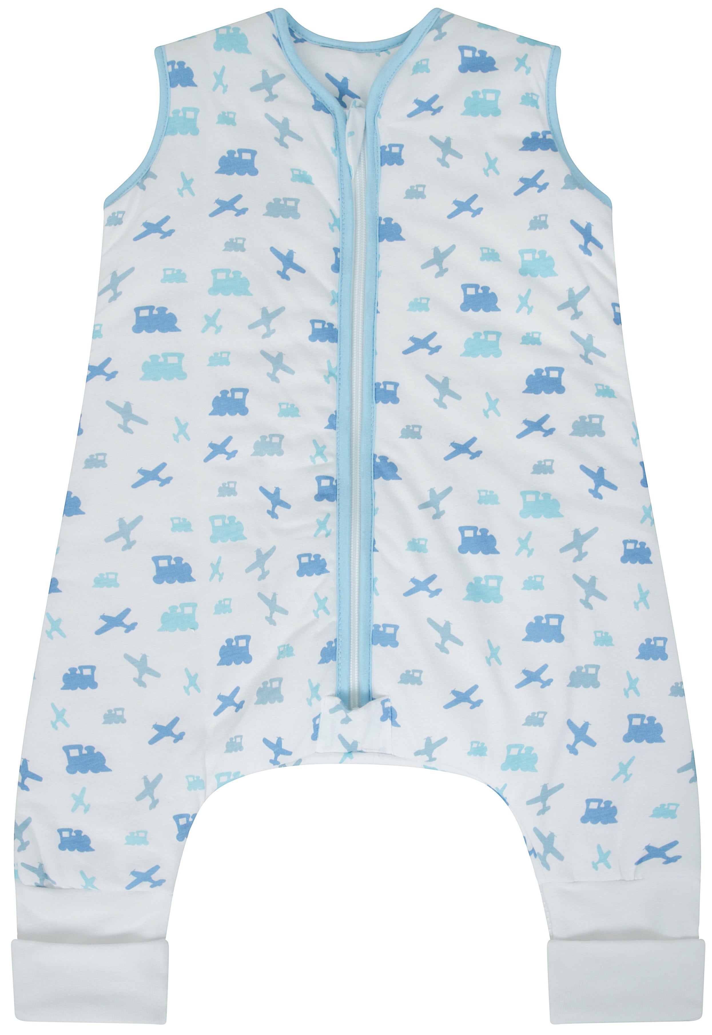 Snoozebag With Feet - Toddler Sleeping Bag With Non Slip Feet 2-3 Years 2.5 Tog - Planes & Trains