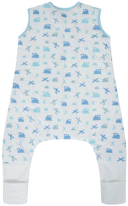 Snoozebag With Feet - Baby Sleeping Bag With Non Slip Feet 18-24 Months 2.5 Tog - Planes & Trains