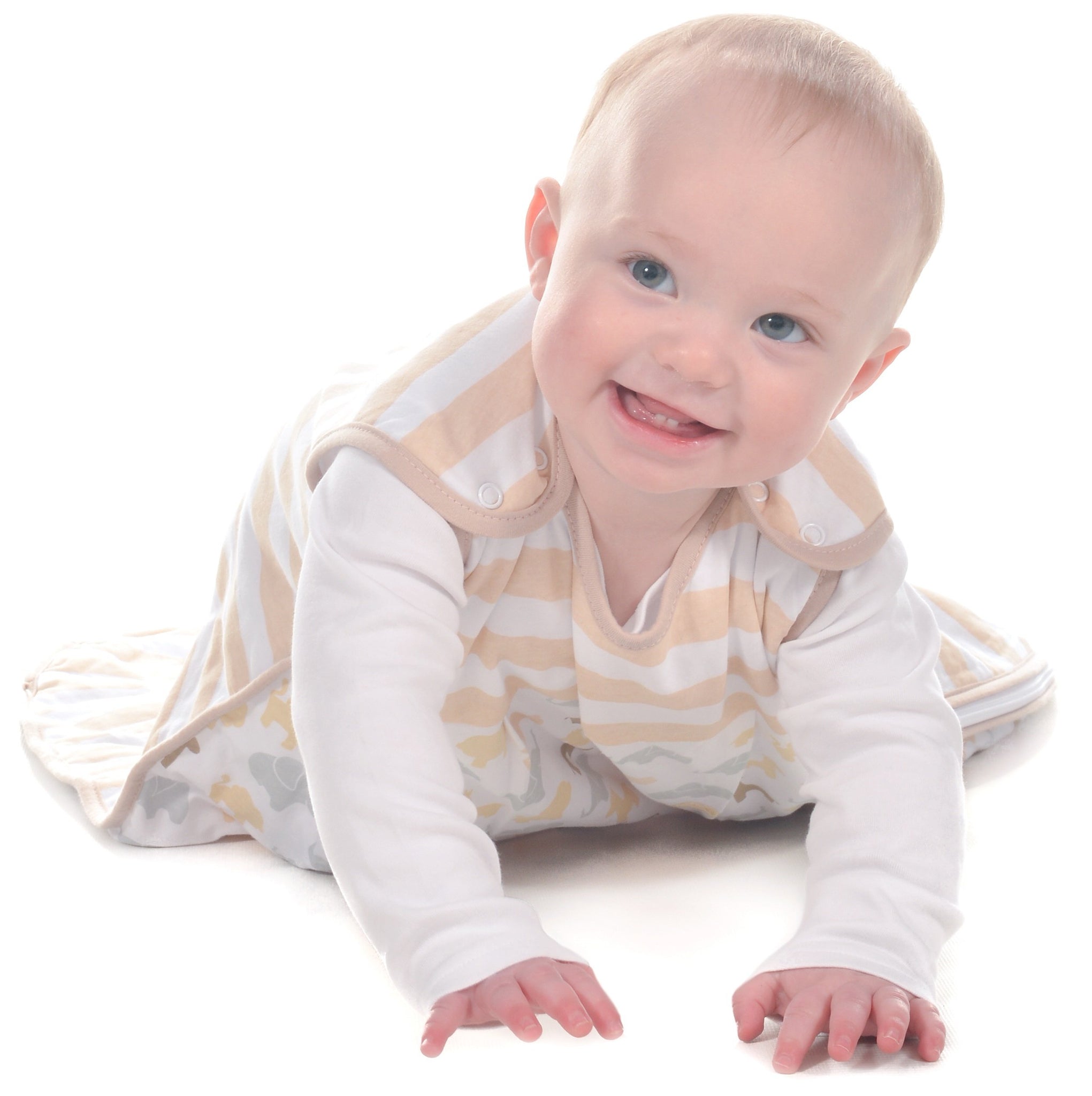 Snoozebag Baby Sleeping Bag Jungle Fun Greys 6-18 Months - Summer 0.5 Tog