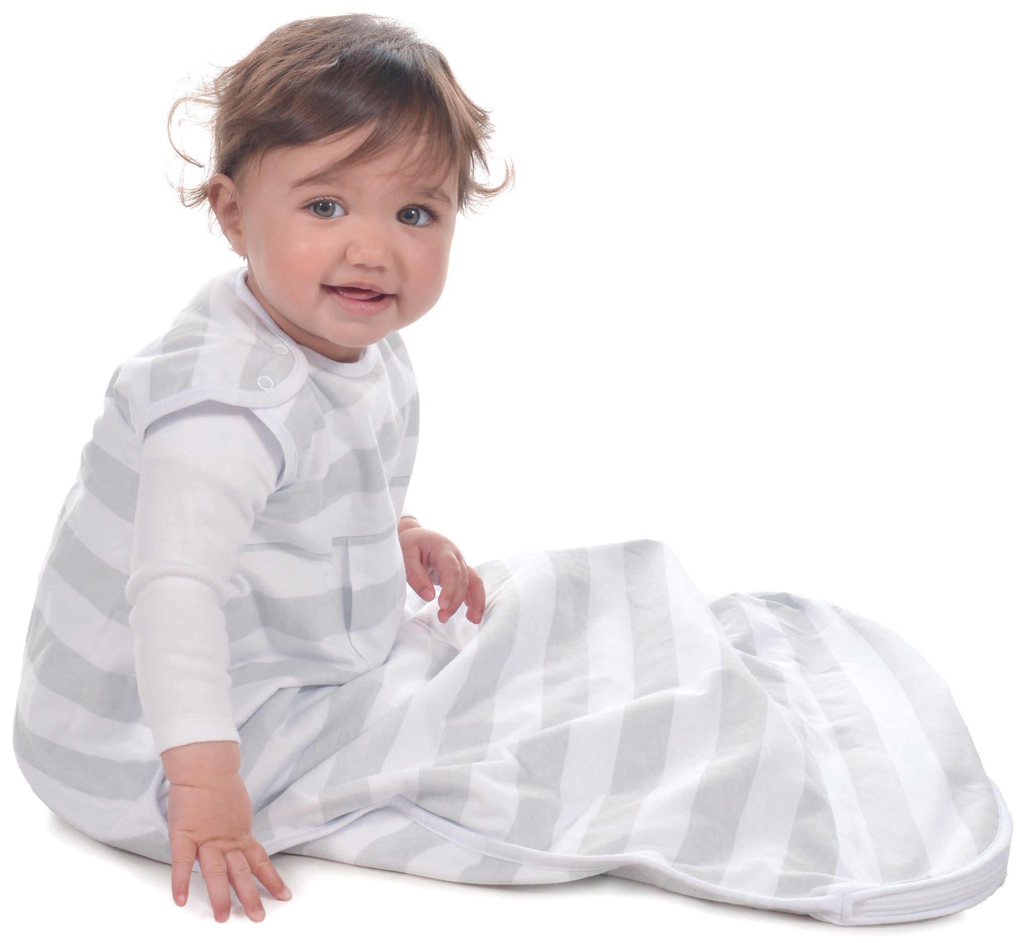Snoozebag Toddler Sleeping Bag Grey Stripe 3-6 Years - 2.5 Tog