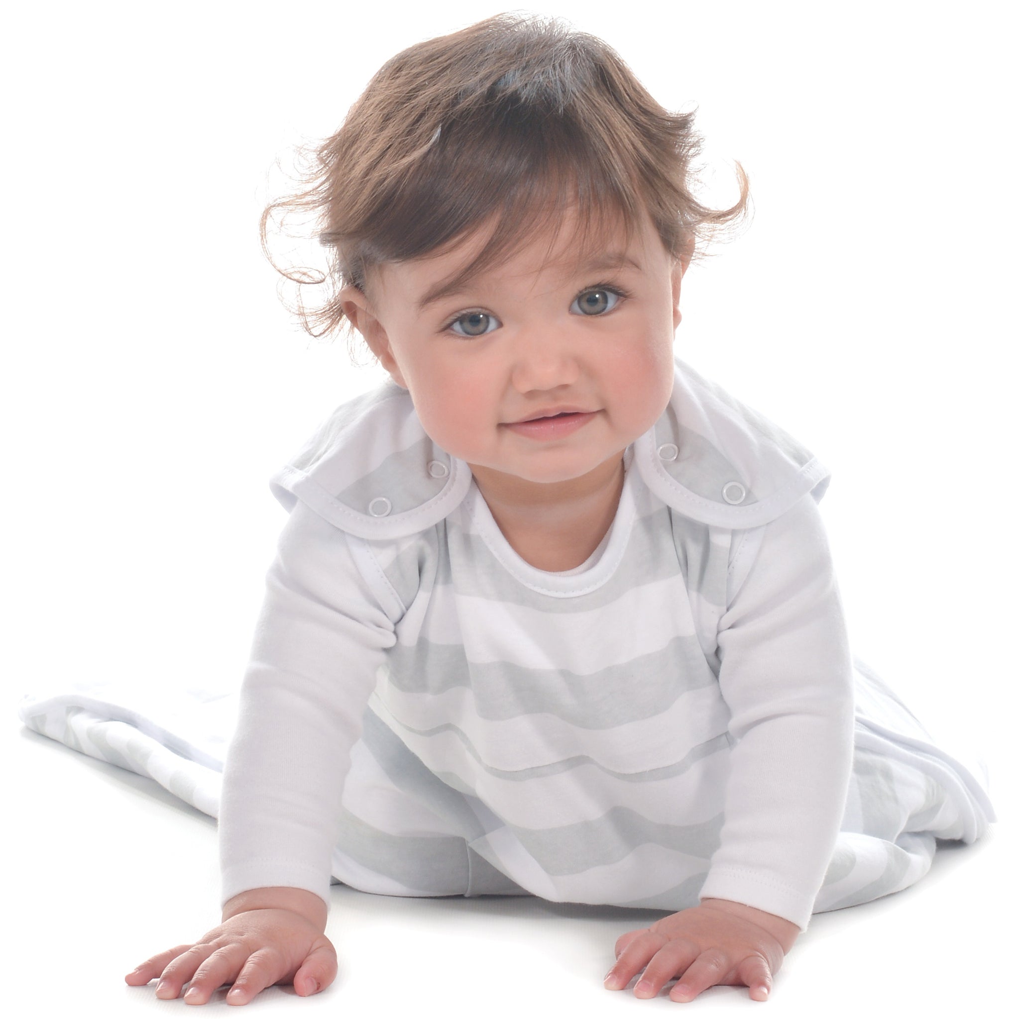 Snoozebag Baby Sleeping Bag Grey Stripe 6-18 Months - 2.5 Tog