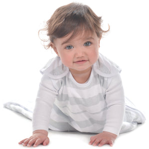 Snoozebag Baby Sleeping Bag Grey Stripe 6-18 Months - 2.5 Tog